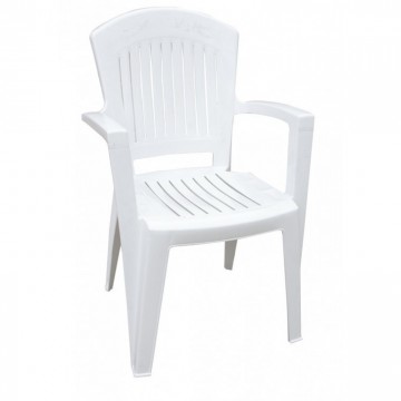 Πλαστική Καρέκλα  με μπρατσα ΑΘΗΝΑ λευκή