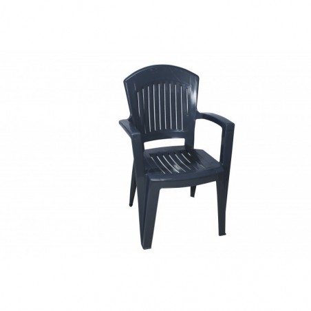 Καρέκλα Πλαστική γκρι με μπράτσα ΑΘΗΝΑ 59*51*90εκ.