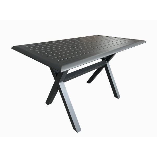 Τραπέζι εξωτερικού χώρου από αλουμίνιο σε ανθρακί χρώμα HYT-0148S 120x75x72εκ