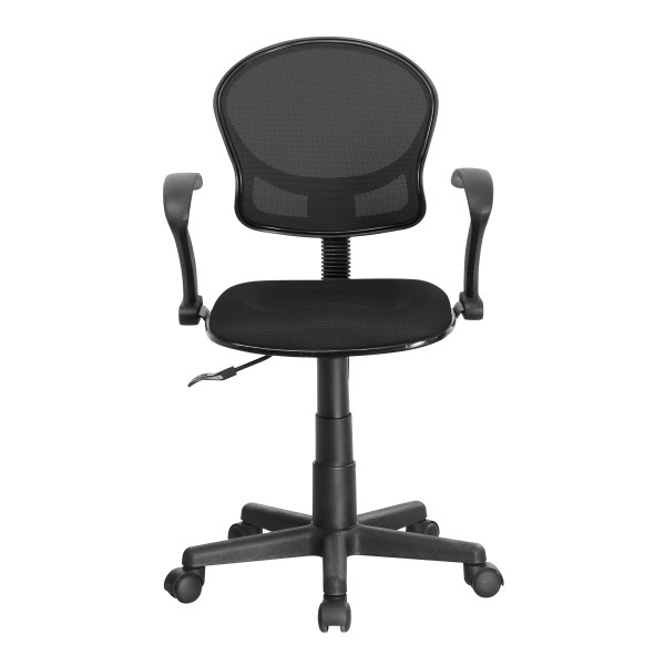 Καρέκλα εργασίας με μπάτσα σε χρώμα μαύρο QZY-0817C 53x27x51