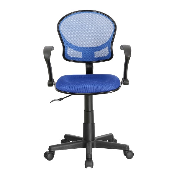 Καρέκλα εργασίας με μπάτσα σε χρώμα μπλε QZY-0817C 53x27x51
