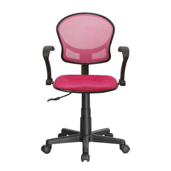 Καρέκλα εργασίας με μπάτσα σε χρώμα ροζ QZY-0817C 53x27x51