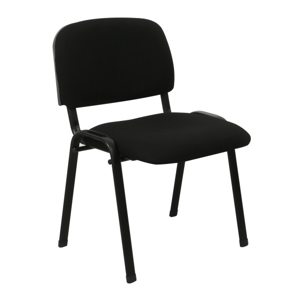 Καρέκλα επισκέπτη από ύφασμα σε μαύρο χρώμα WC-03F1 55x43x79