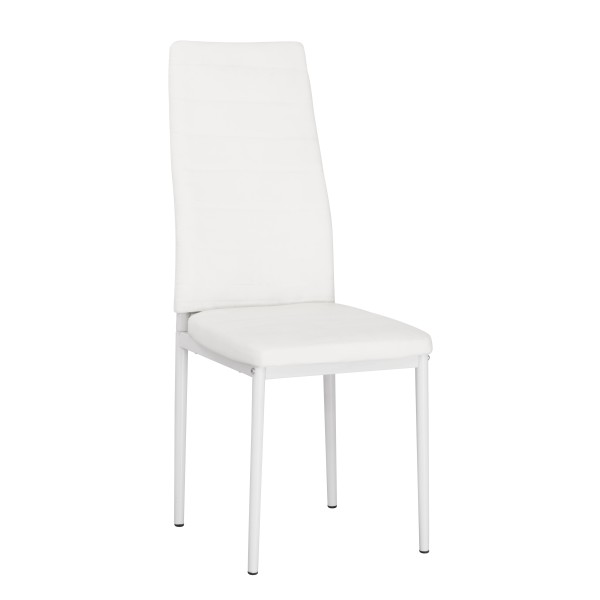 Καρέκλα μεταλλική-pvc χρώματος άσπρο DY-N2302 40x40x96εκ