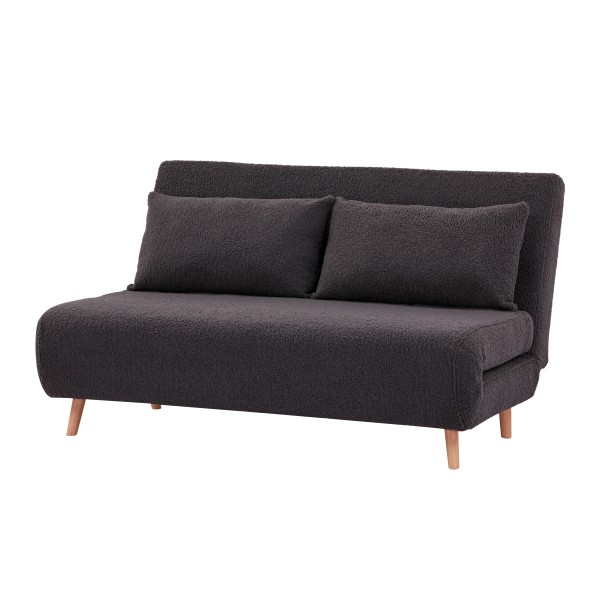 Καναπές-κρεβάτι από ύφασμα Teddy Bear σε ανθρακί χρώμα MR-FT021 140x91x84