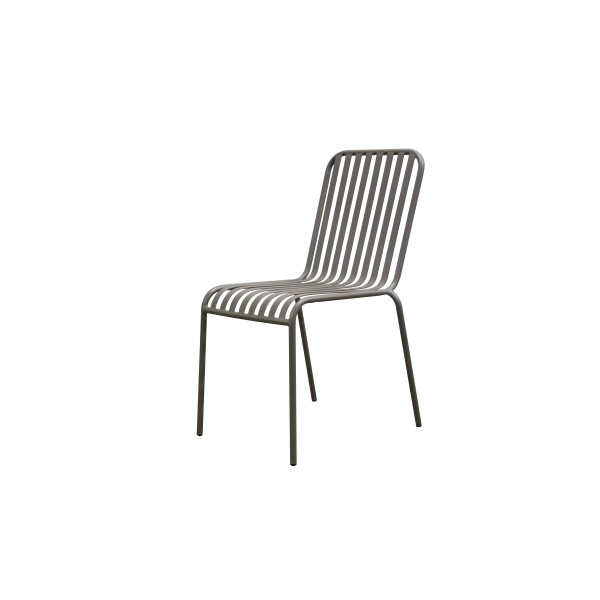 Καρέκλα μεταλλική καπουτσίνο MC22318 επαγγελματική στοιβαζομενη 56x47x80 εκ