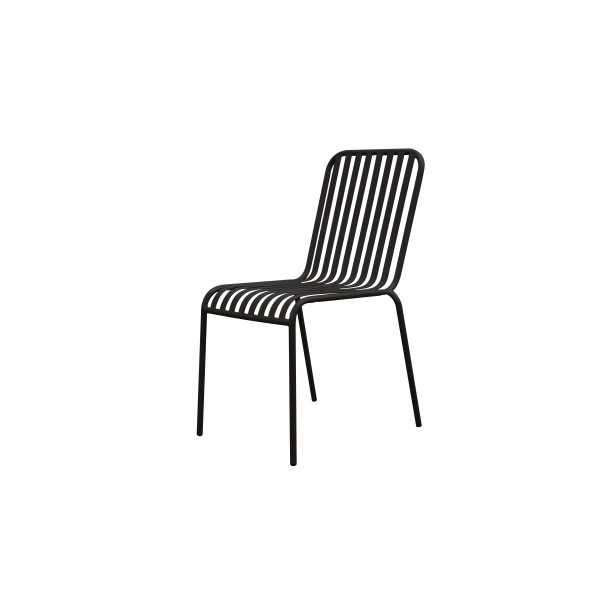 Καρέκλα μεταλλική γκρι MC22318G επαγγελματική στοιβαζομενη 56x47x80 εκ