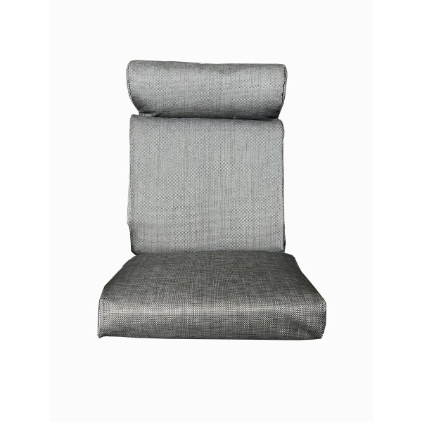 Μαξιλάρι για πολυθρόνα με ψηλή πλάτη με προσκέφαλο  διάτρητο ύφασμα PVC 2x1θήκη και δεσίματα 119x50x11,5εκ