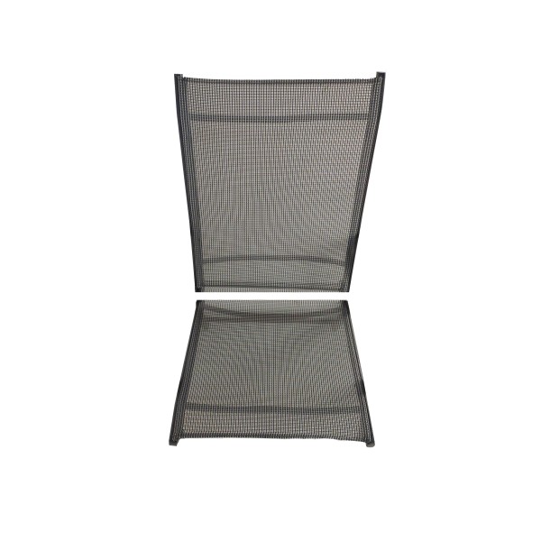 Ανταλλακτικό πανί διάτρητο σετ 2 τεμ PVC 2x1 γκρι-μαύρο πλάτη και κάθισμα για πτυσσόμενη καρεκλά 0800256 60x50x93εκ