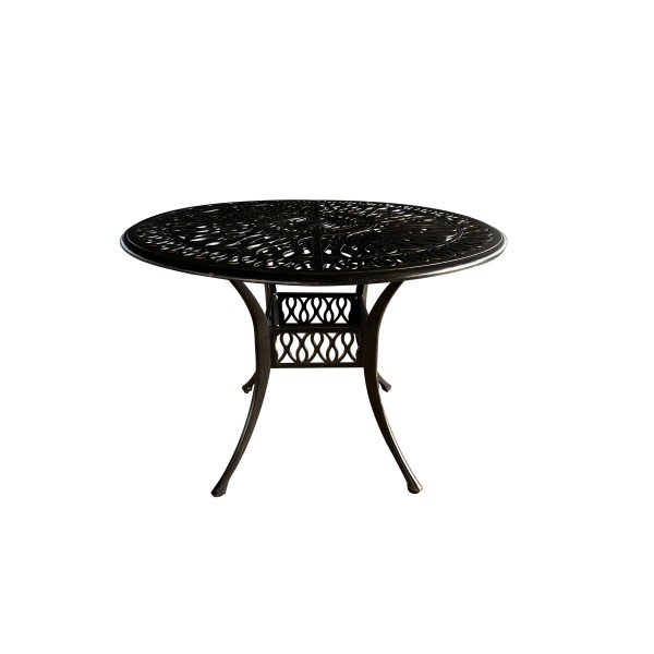 ραπέζι Κήπου Ροτόντα Φ105x72cm Φερ Φορζέ από Μασίφ Αλουμίνιο Μπρονζέ | Στρογγυλό Τραπέζι Εξωτερικού Χώρου Υψηλής Αντοχής