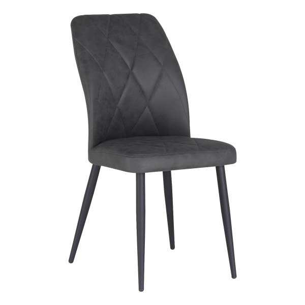 Καρέκλα επαγγελματική με ψηλή πλάτη Vika γκρι με σχέδιο μεταλλικά πόδια 48x58x90εκ