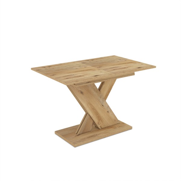Τραπέζι επεκτεινόμενο Axi φυσικό χρώμα από μελαμίνη με σχέδιο στα πόδια 120+40x75x76εκ