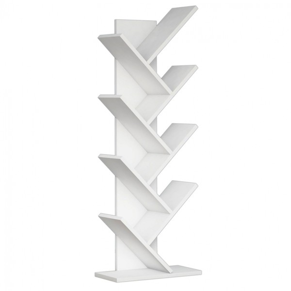 ΒΙΒΛΙΟΘΗΚΗ LIANA ΜΕΛΑΜΙΝΗΣ ΛΕΥΚΟ 46x22x128,5Yεκ.HM9028.13