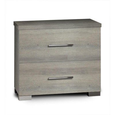 Κομοδίνο με 2 συρτάρια σταχτί