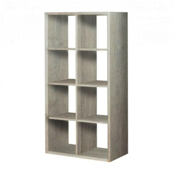 Κυβική βιβλιοθήκη 2x4 75cm σταχτί