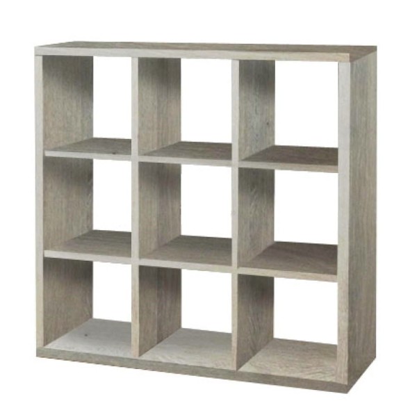 Κυβική βιβλιοθήκη 3x3 110cm σταχτί