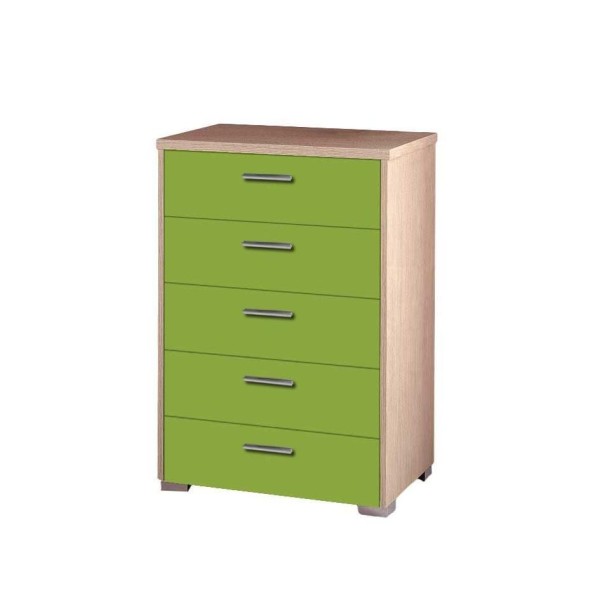 Συρταριέρα παιδική 5 συρτ. 60cm δρυς-λαχανί