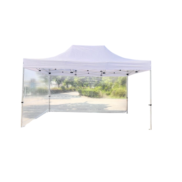 Ζελατίνα διαφανή PVC διαχωριστικό για κιόσκι πτυσσόμενο 3x3 με velcro 3x2 ύψος