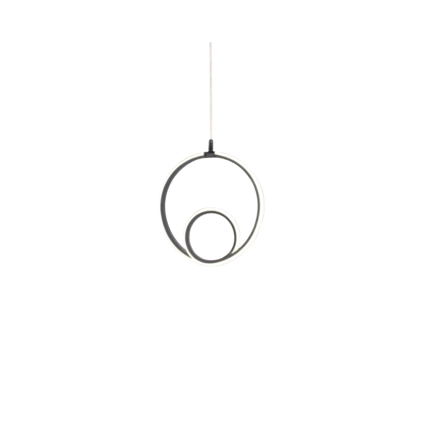 Φωτιστικό οροφής κρεμαστό LED για χολ δωματίου EYE 20 watt μαύρο αλουμινίου με τρείς επιλογές χρώματος φωτισμού Φ30x80εκ