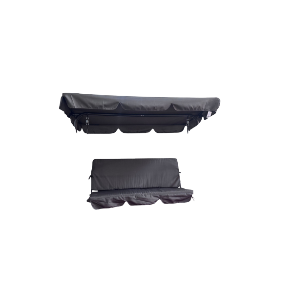 Ανταλλακτικό κάθισμα μαξιλάρι με σχιαστρο σετ για κούνια τριθέσια κούνια γκρι 180gm polyester με φερμουάρ 8εκ  160x50x50εκ.