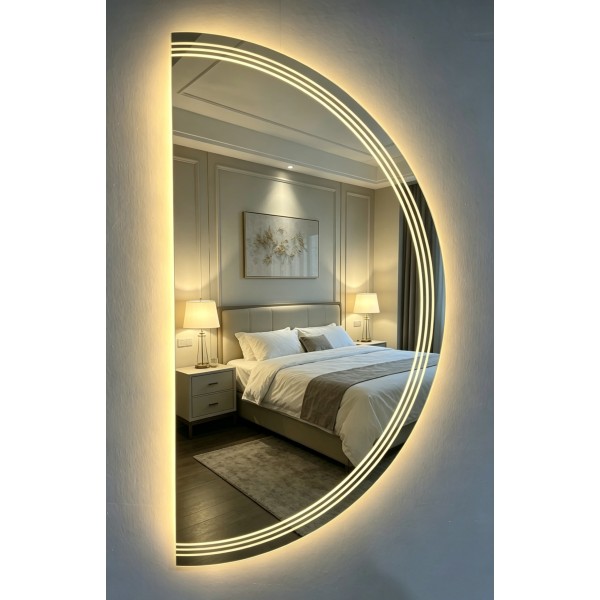 LED Καθρέπτης Τοίχου Horizon 150x75cm με Touch Sensor & 3 Γραμμές Αμμοβολής
