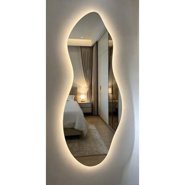 Φωτιζόμενος Καθρέπτης LED Σύννεφο W018 με 3 Χρώματα Φωτισμού 56x3x150εκ.